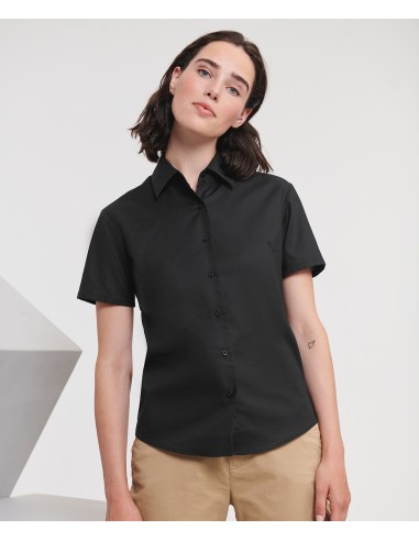 R-R-933F-0-Ladies Short Sleeve Easy Care Oxford Shirt
